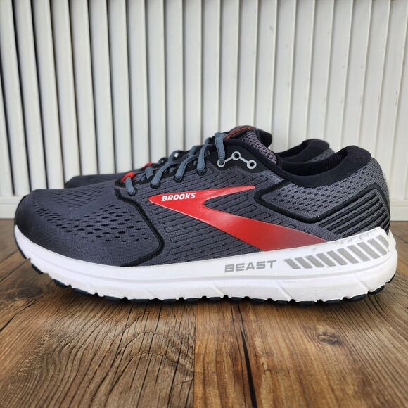Brooks Beast 20 Running Shoes Mens Sz 11.5 D Gray Athletic Sneakers 1103271D019